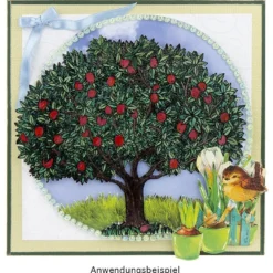 Feinkontur-Stempel, 15 x 15 cm, Baum