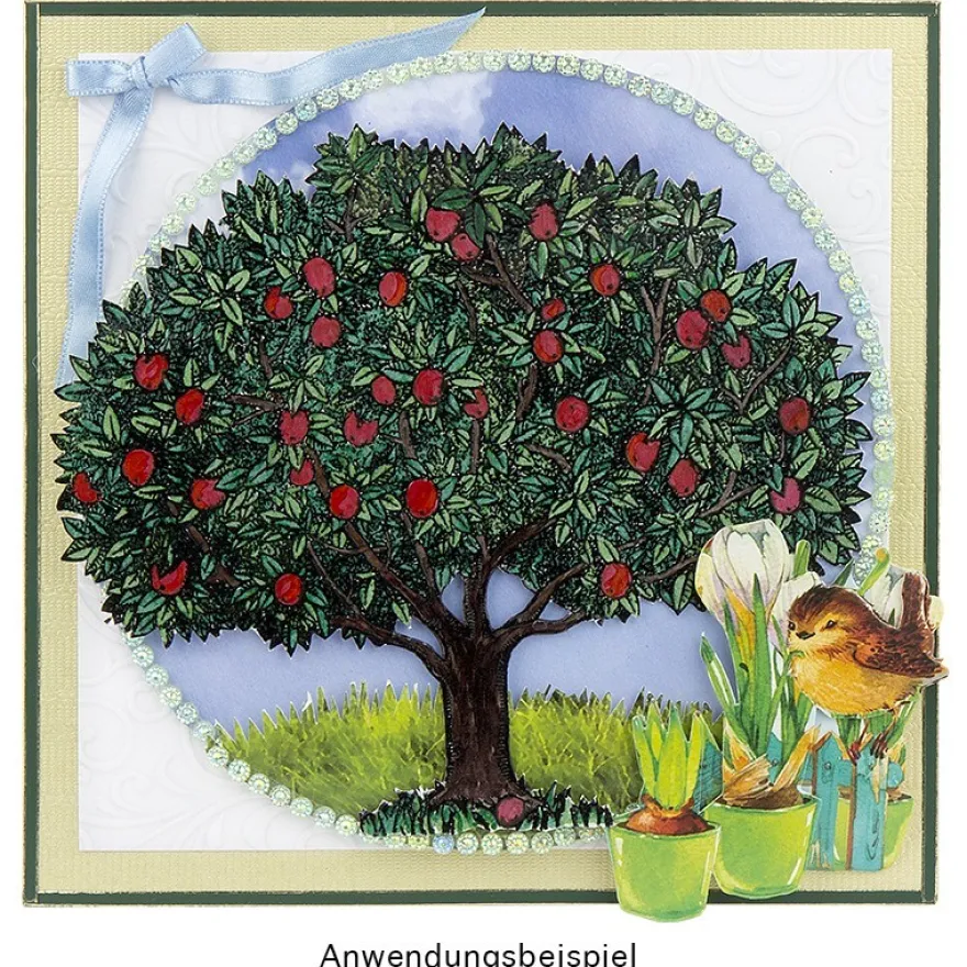 Feinkontur-Stempel, 15 x 15 cm, Baum