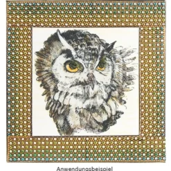 Feinkontur-Stempel, 15 x 15 cm, Eule
