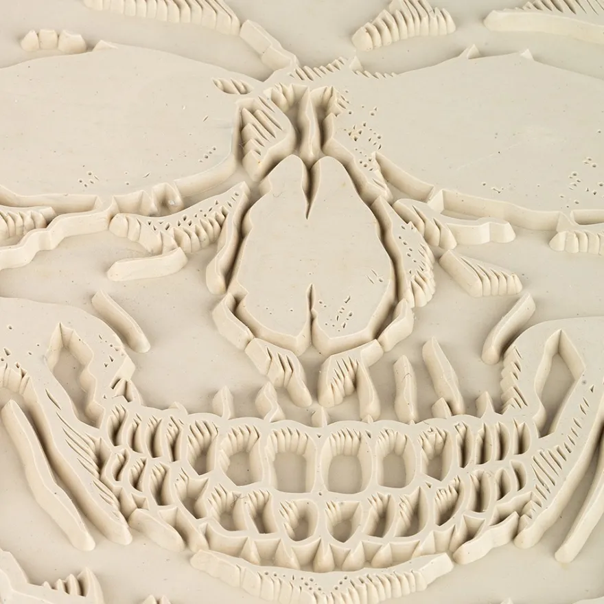 Feinkontur-Stempel, 10 x 15 cm, Totenkopf