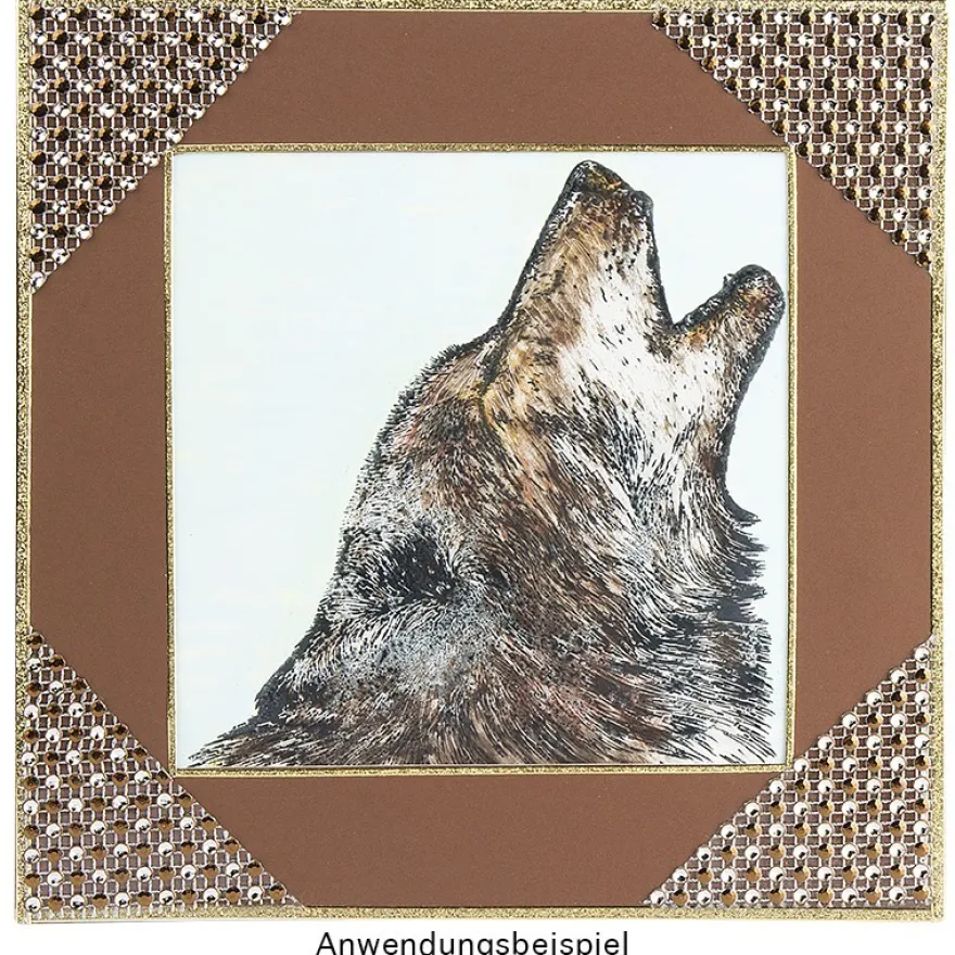 Feinkontur-Stempel, 15 x 15 cm, Wolf
