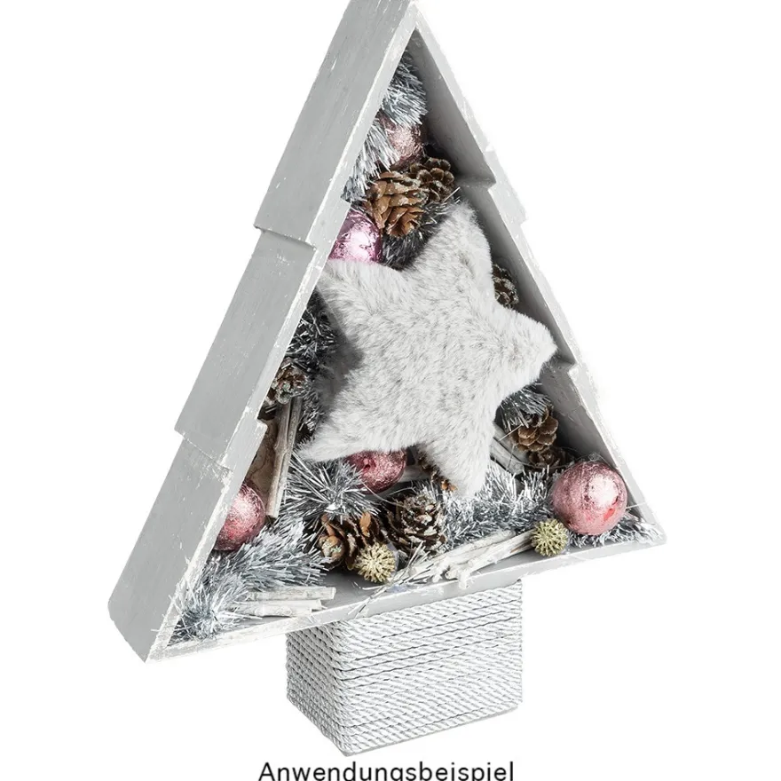 Fell-Sterne, Ø 11cm, taupe, 2 Stück