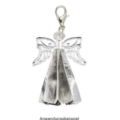 Filigrane Engelsflügel, Design 5, 3cm, silber, 15 Stück