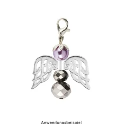 Filigrane Engelsflügel, Design 6, 1,9cm, silber, 30 Stück