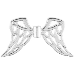 Filigrane Engelsflügel, Design 7, 1,9cm, silber, 30 Stück