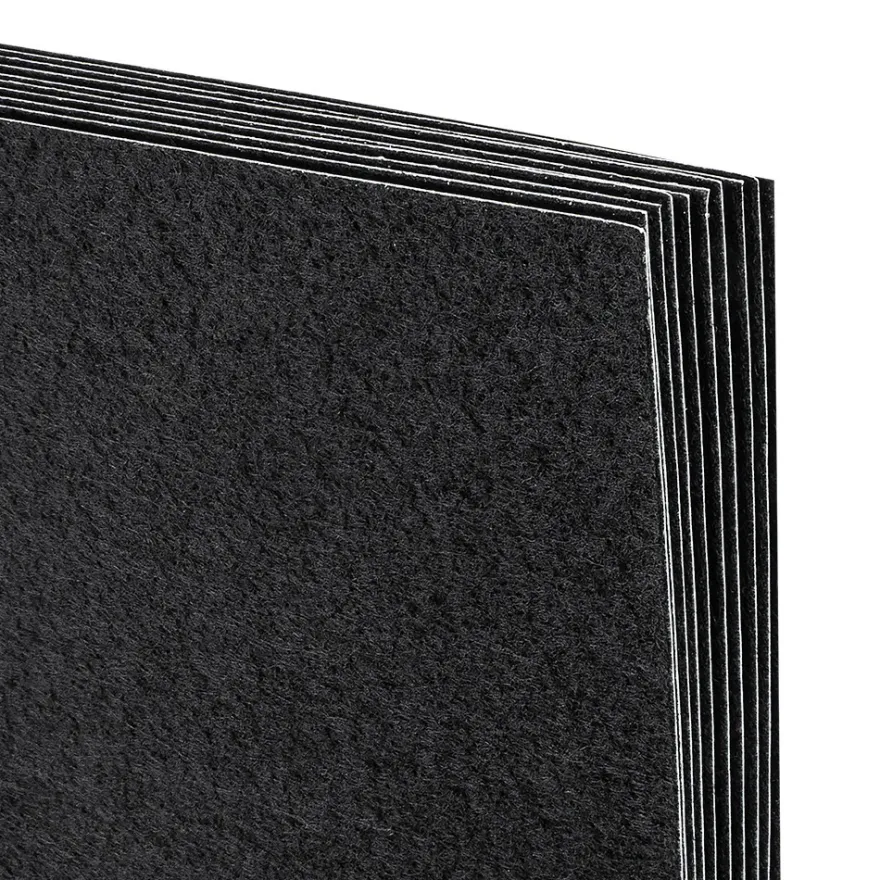 Filz, DIN A4, Stärke: 1mm, schwarz, selbstklebend, 10 Bogen