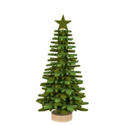 Filz-Tannenbaum zum Zusammenbauen, grün, Ø 14cm, 26cm hoch, 42-teilig