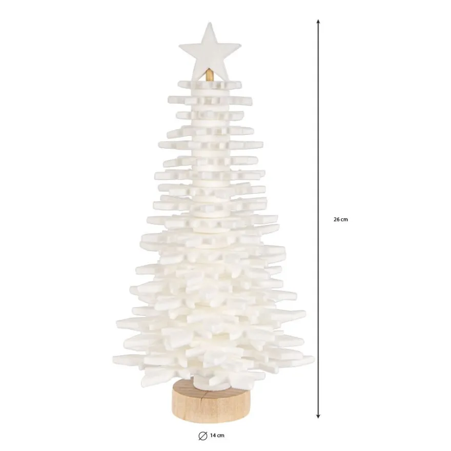 Filz-Tannenbaum zum Zusammenbauen, weiß, 26cm hoch, 42-teilig