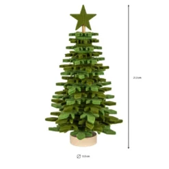 Filz-Tannenbaum zum Zusammenbauen, grün, Ø 12,5cm, 21,5cm hoch, 34-teilig