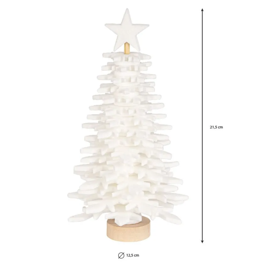 Filz-Tannenbaum zum Zusammenbauen, weiß, 21,5cm hoch, 34-teilig