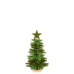 Filz-Tannenbaum zum Zusammenbauen, grün, Ø 10cm, 17,5cm hoch, 26-teilig