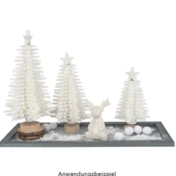 Filz-Tannenbaum zum Zusammenbauen, weiß, 17,5cm hoch, 26-teilig