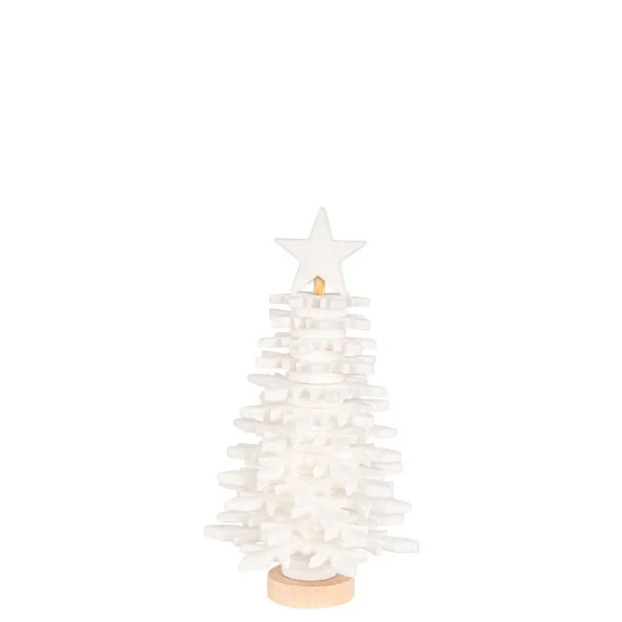 Filz-Tannenbaum zum Zusammenbauen, weiß, 17,5cm hoch, 26-teilig