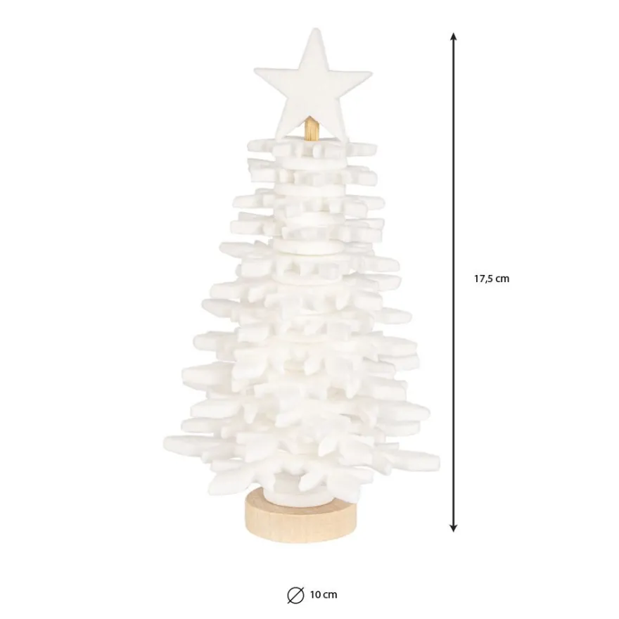 Filz-Tannenbaum zum Zusammenbauen, weiß, 17,5cm hoch, 26-teilig