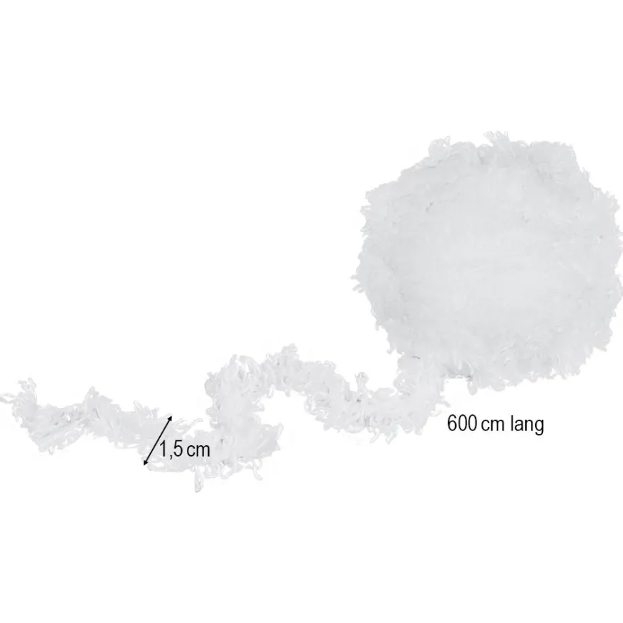 Flausch-Band, 1,5cm breit, 6m lang, weiß