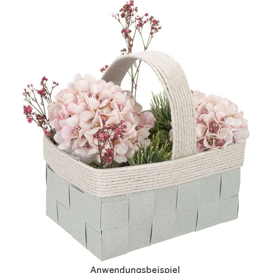 Flechtkörbe aus Papier, zum Selberflechten, 12cm x 8cm x 6,5cm, Naturtöne, 10 Stück