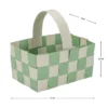 Flechtkörbe aus Papier, zum Selberflechten, 12cm x 8cm x 6,5cm, Grün-,Braun-,Grautöne, 10 Stück