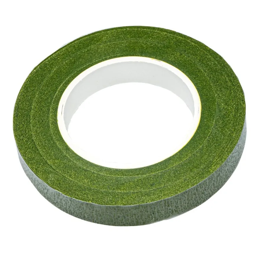 Floristik-Kreppband, 1,1cm breit, 30m lang, grün, selbsthaftend, elastisch