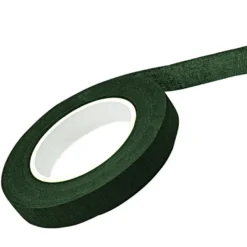 Floristik-Kreppband, 1,1cm breit, 30m lang, dunkelgrün, selbsthaftend, elastisch