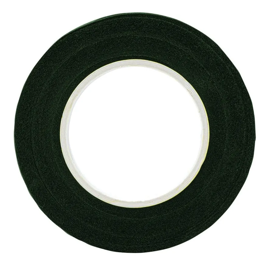 Floristik-Kreppband, 1,1cm breit, 30m lang, dunkelgrün, selbsthaftend, elastisch