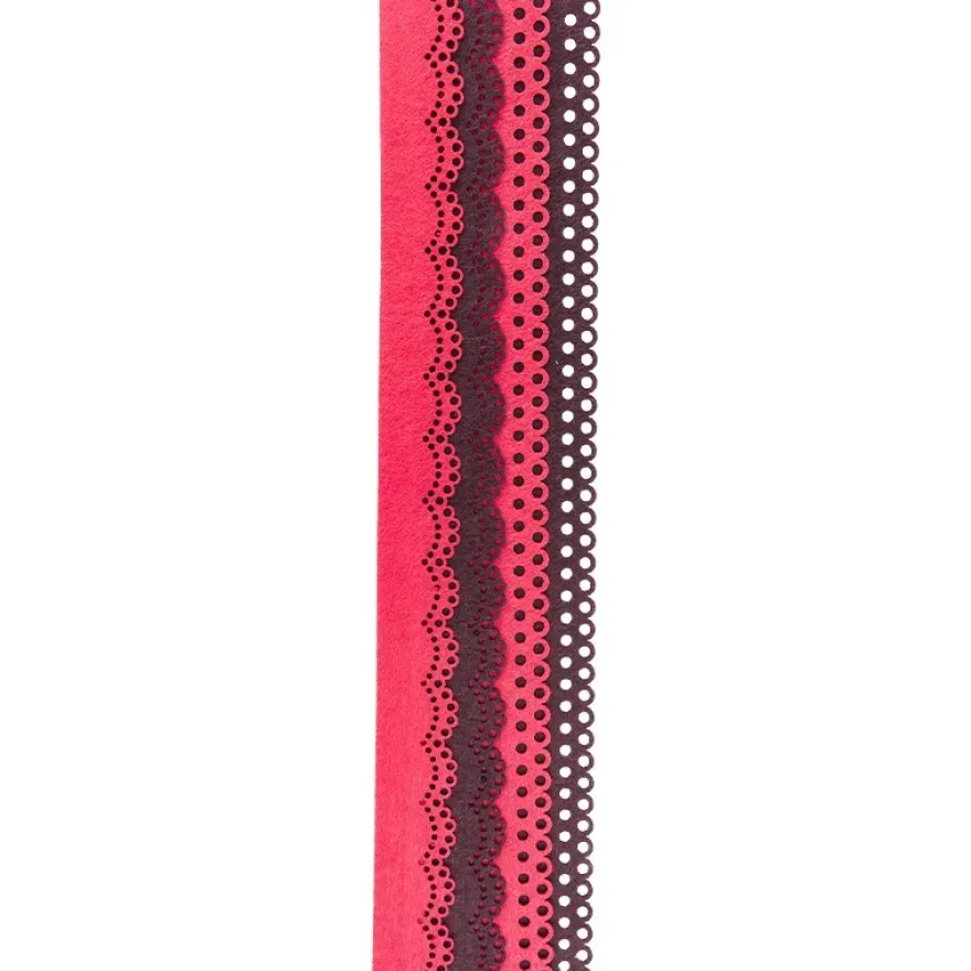 Folia Filzbordüren, rosa & braun, 30cm, 4 Stück