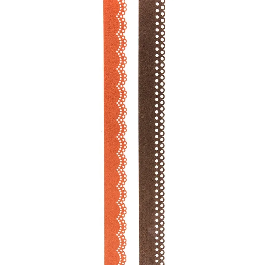 Folia Filzbordüren, terra & braun, 30cm, 4 Stück