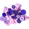 Folia Knöpfe-Mix, lila/rosa/violett, Ø 9-25mm, 30g