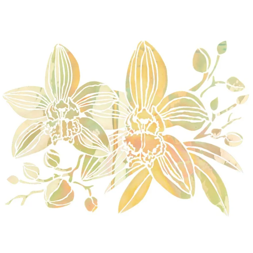 Folien-Bügeltransfer, Orchideen 1, DIN A4, gold