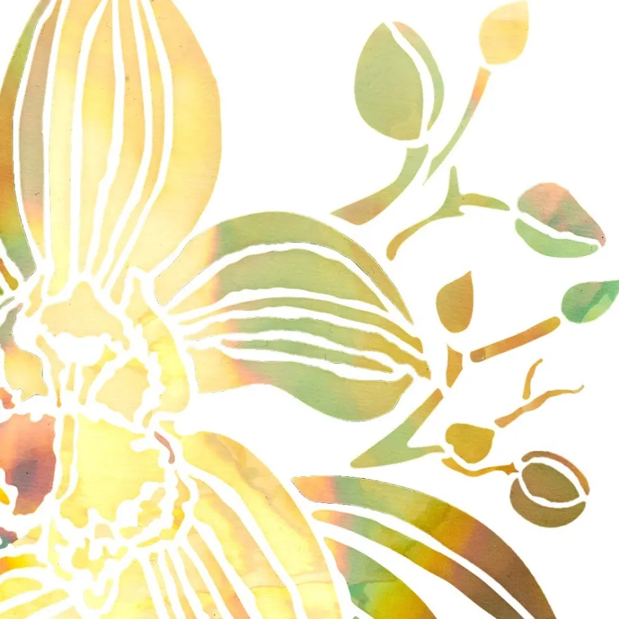 Folien-Bügeltransfer, Orchideen 1, DIN A4, gold