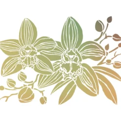 Folien-Bügeltransfer, Orchideen 1, DIN A4, gold