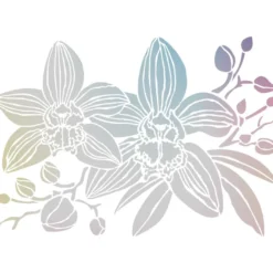 Folien-Bügeltransfer, Orchideen 1, DIN A4, silber