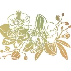 Folien-Bügeltransfer, Orchideen 2, DIN A4, gold