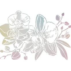 Folien-Bügeltransfer, Orchideen 2, DIN A4, silber