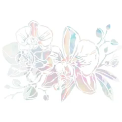 Folien-Bügeltransfer, Orchideen 2, DIN A4, silber