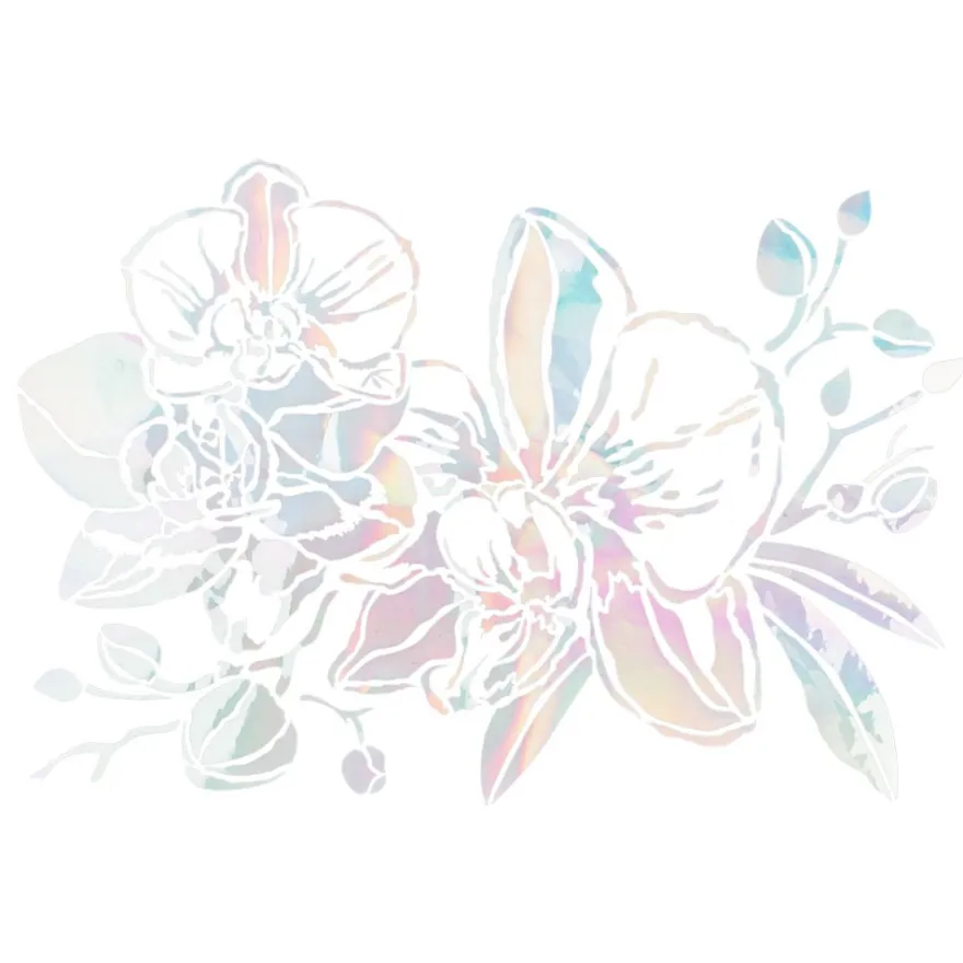 Folien-Bügeltransfer, Orchideen 2, DIN A4, silber