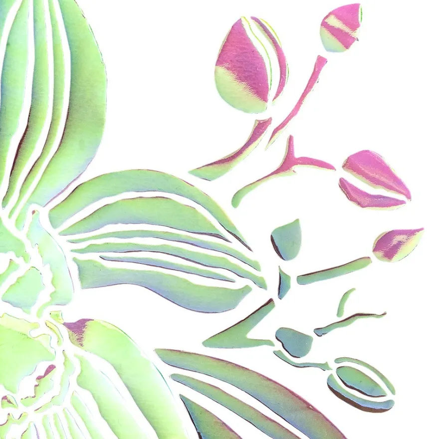 Folien-Bügeltransfer, Orchideen 1, DIN A4, rosé