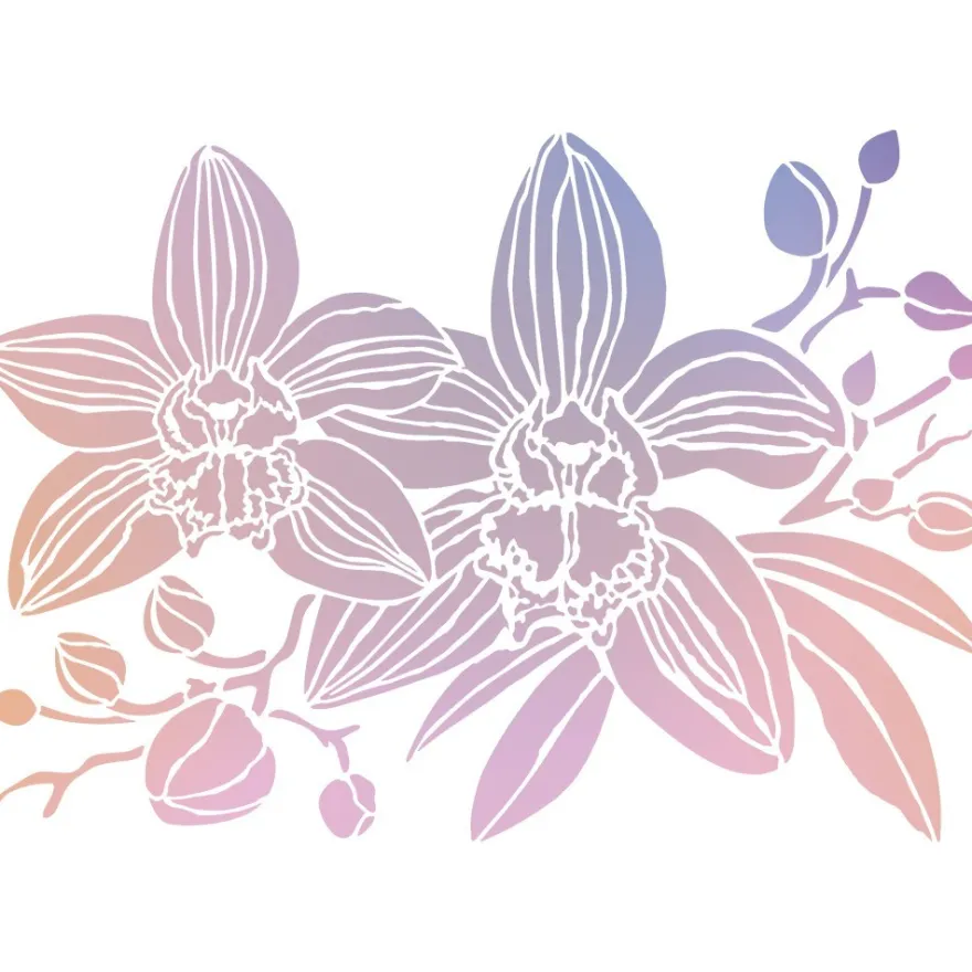 Folien-Bügeltransfer, Orchideen 1, DIN A4, rosé