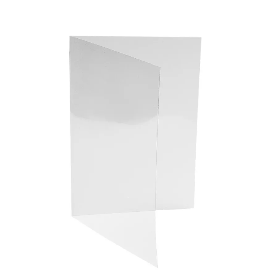 Folien-Grußkarten, 15cm x 10,7cm, transparent, 130µ, 20 Stück