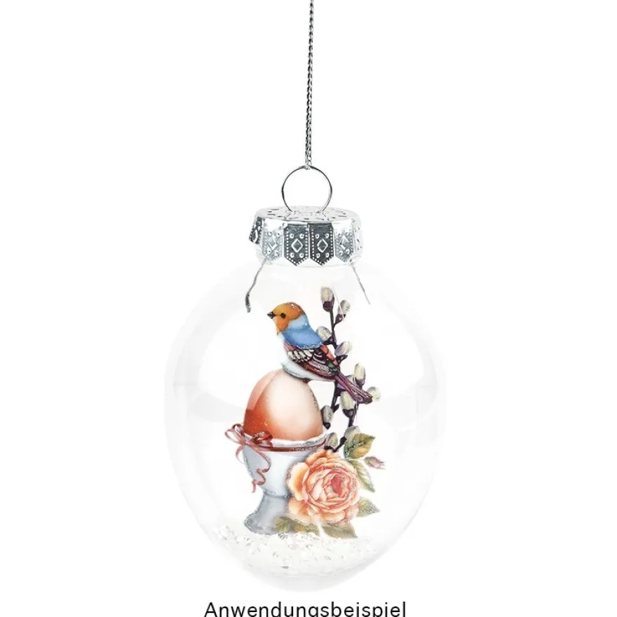 Folienscheiben, Eier, 5,9cm x 9,5cm, transparent, 200µ, 20 Stück
