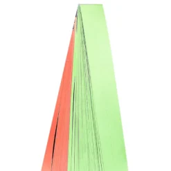 Folienstreifen, 3 Größen (5mm, 7mm, 10mm), 54cm lang, Spiegel-Optik, rot & grün, 150 Stück