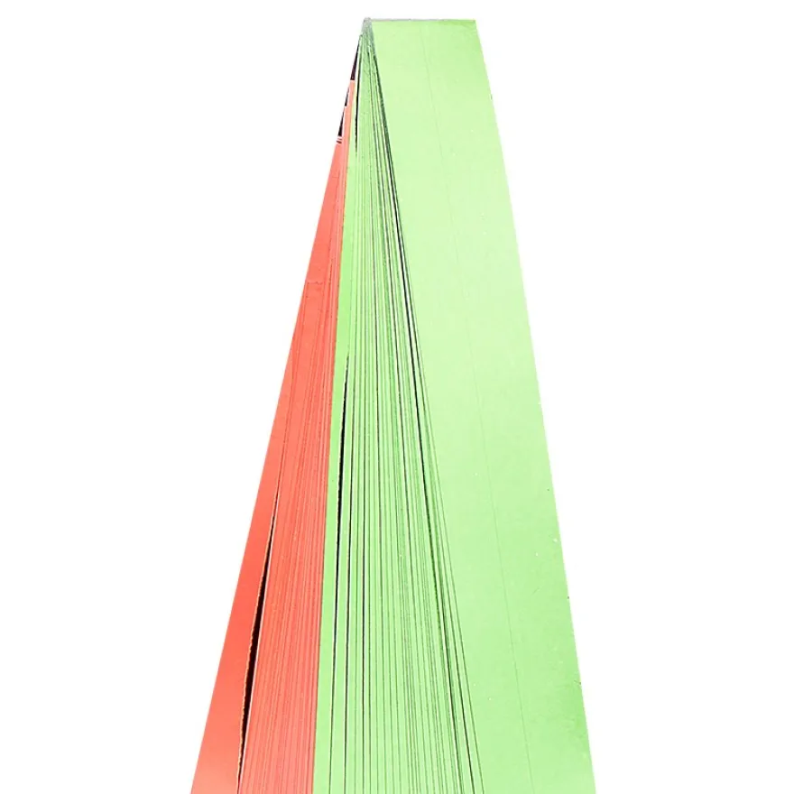 Folienstreifen, 3 Größen (5mm, 7mm, 10mm), 54cm lang, Spiegel-Optik, rot & grün, 150 Stück