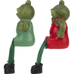 Frösche mit Schlenkerbeinen, 17cm hoch, Kantenhocker, 2 Stück