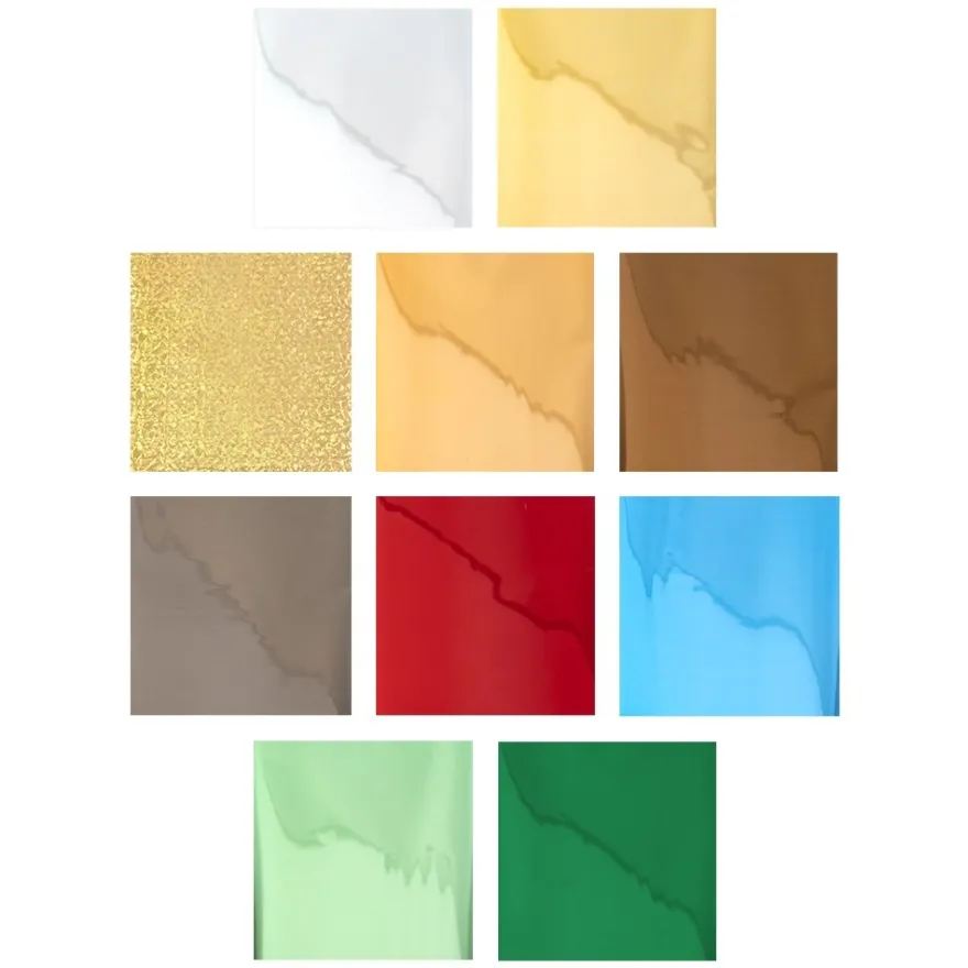 Gel-Klebetransfers & Metallic-Transferfolien, Wünsche, Bordüren & Ecken, 10cm x 30cm, 10 Bogen