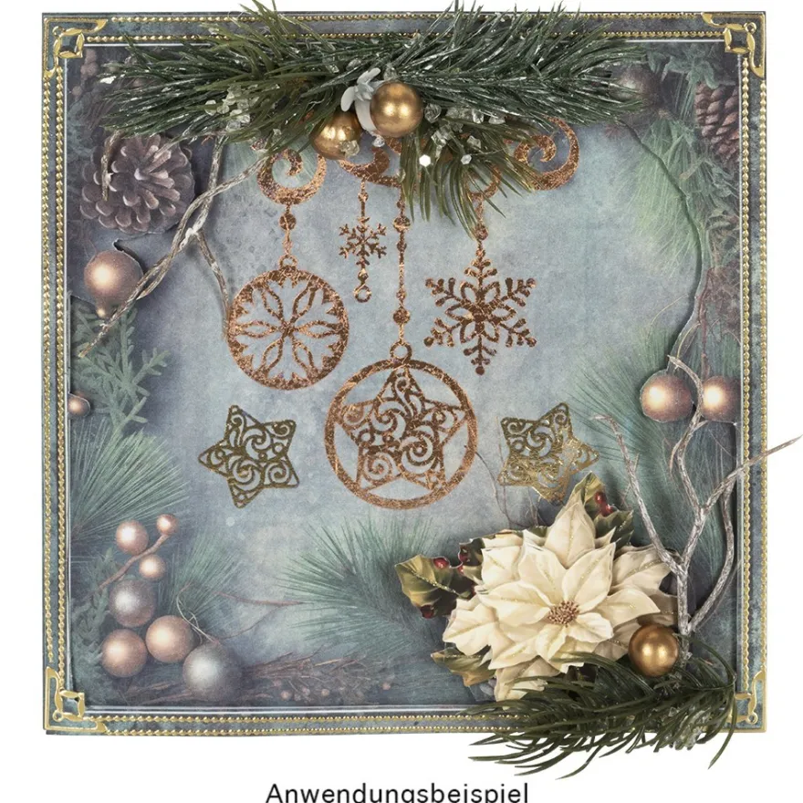 Gel-Klebetransfers & Metallic-Transferfolien, Winterschmuck, 10cm x 30cm, 10 Bogen