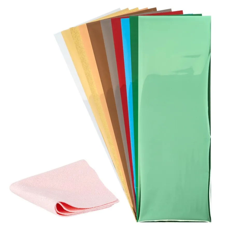 Gel-Klebetransfers & Metallic-Transferfolien, Winterliche Szenen, 10cm x 30cm, 10 Bogen