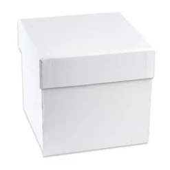 Geschenkbox, 13cm x 13cm x 12cm, mit 3 Innenfächern, seitlich aufklappbar