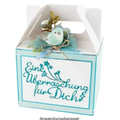 Geschenkboxen, Design 1, 11cm x 9cm x 14cm, 250 g/m², weiß, 10 Stück