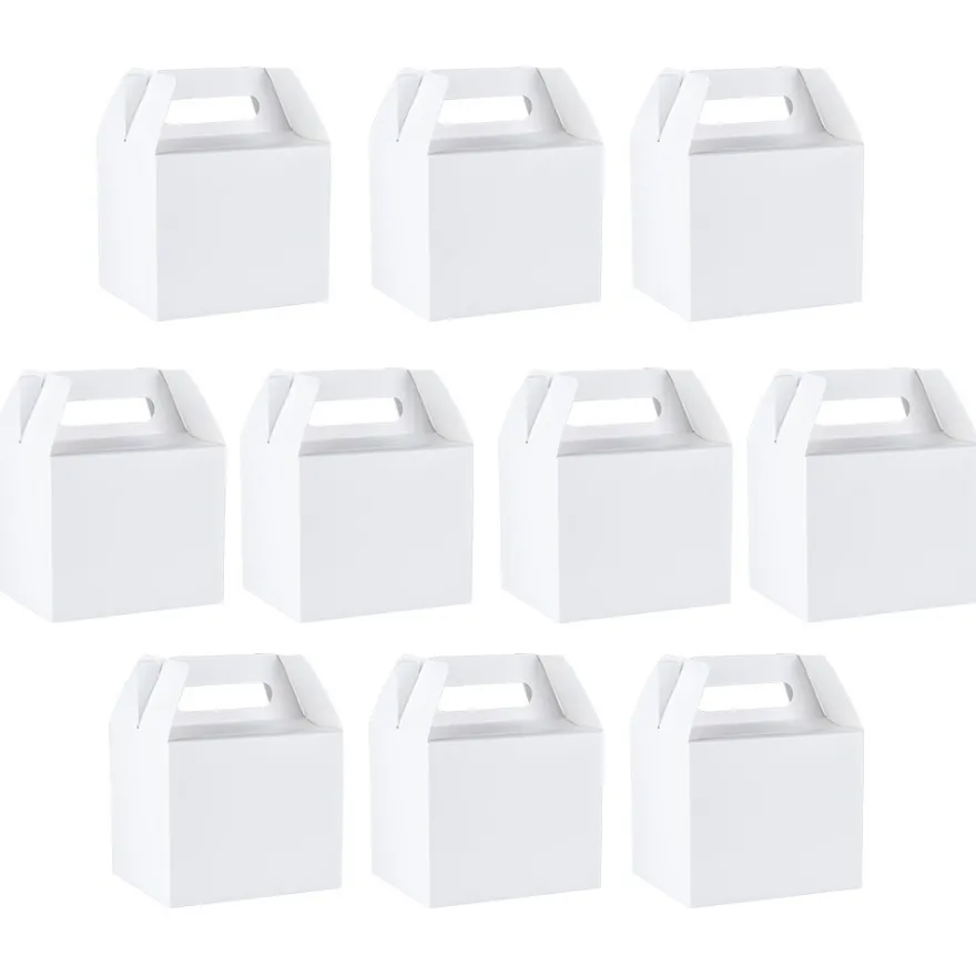Geschenkboxen, Design 1, 13cm x 11cm x 16,5cm, 250 g/m², weiß, 10 Stück