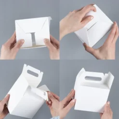Geschenkboxen, Design 1, 13cm x 11cm x 16,5cm, 250 g/m², weiß, 10 Stück