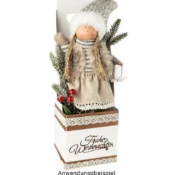 Geschenkboxen für Pflanzen, 11cm x 11cm, 35cm hoch, weiß, schwarz, 6 Stück